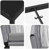 Garden Dining Set 7 pcs Anthracite Powder-Coated Steel - Extra Image
