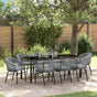 Garden Dining Set 9 pcs Anthracite Powder-Coated Steel