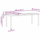 Garden Dining Set with Cushion 9 pcs Black Powder-Coated Steel