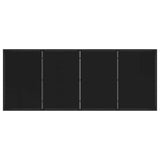 Garden Dining Set with Cushion 9 pcs Black Powder-Coated Steel - Low Angle