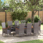 Garden Dining Set 9 pcs Grey Powder-Coated Steel