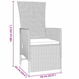 Garden Dining Set with Cushion 7 pcs Beige Poly Rattan