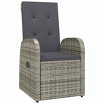 Garden Dining Set 5 pcs Grey Poly Rattan