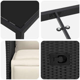 Garden Dining Set with Cushion 9 pcs Black Poly Rattan - Extra Image