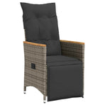 Garden Dining Set 9 pcs Grey Poly Rattan