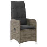 Garden Dining Set with Cushion 5 pcs Grey Poly Rattan