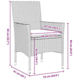 Garden Dining Set with Cushion 5 pcs Light Grey Poly Rattan - Extra Image
