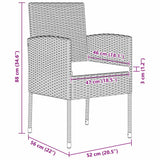 Garden Dining Set with Cushion 9 pcs Black Poly Rattan - Extra Image