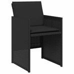 Garden Dining Set 5 pcs Black Poly Rattan