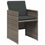 Garden Dining Set 5 pcs Grey Poly Rattan