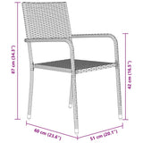 Garden Dining Set with Cushion 9 pcs Black Poly Rattan - Extra Image