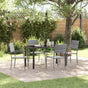 Garden Dining Set 5 pcs Grey Poly Rattan