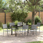 Garden Dining Set 7 pcs Grey Poly Rattan
