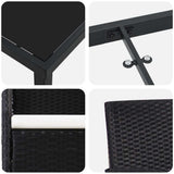 Garden Dining Set with Cushion 9 pcs Black Poly Rattan - Extra Image