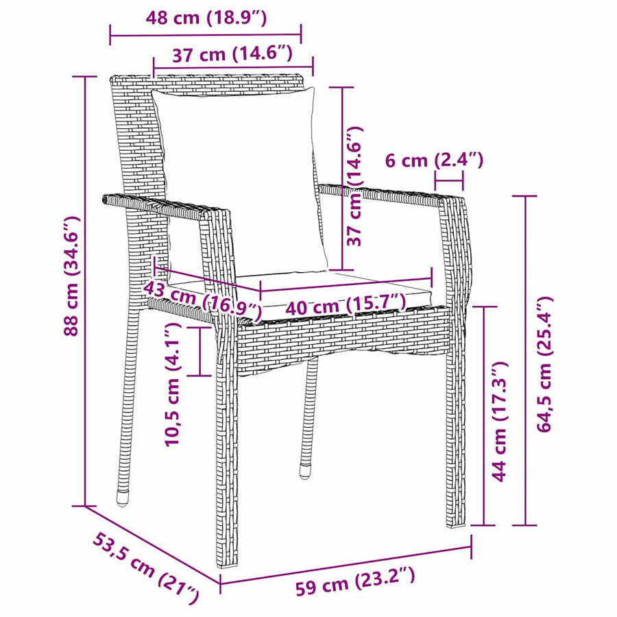 Garden Dining Set 5 pcs Grey Poly Rattan