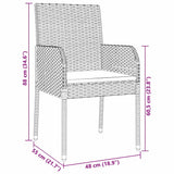 Garden Dining Set with Cushion 9 pcs Black Poly Rattan - Extra Image