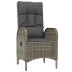 Garden Dining Set 5 pcs Grey Poly Rattan