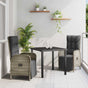 Garden Dining Set 3 pcs Grey Poly Rattan