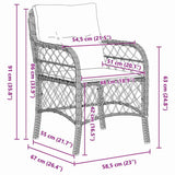 Garden Dining Set with Cushion 7 pcs Grey Poly Rattan