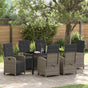 Garden Dining Set 7 pcs Grey Poly Rattan