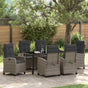 Garden Dining Set 7 pcs Grey Poly Rattan