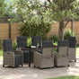 Garden Dining Set 7 pcs Grey Poly Rattan
