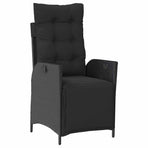 Garden Dining Set 7 pcs Black Poly Rattan