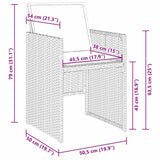 Garden Dining Set 9 pcs Beige Poly Rattan - Extra Image