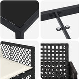 Garden Dining Set 5 pcs Black Poly Rattan - Extra Image
