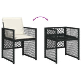 Garden Dining Set 5 pcs Black Poly Rattan - Extra Image