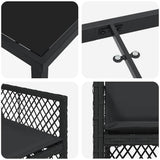 Garden Dining Set 9 pcs Black Poly Rattan - Extra Image