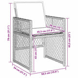 Garden Dining Set 9 pcs Grey Poly Rattan