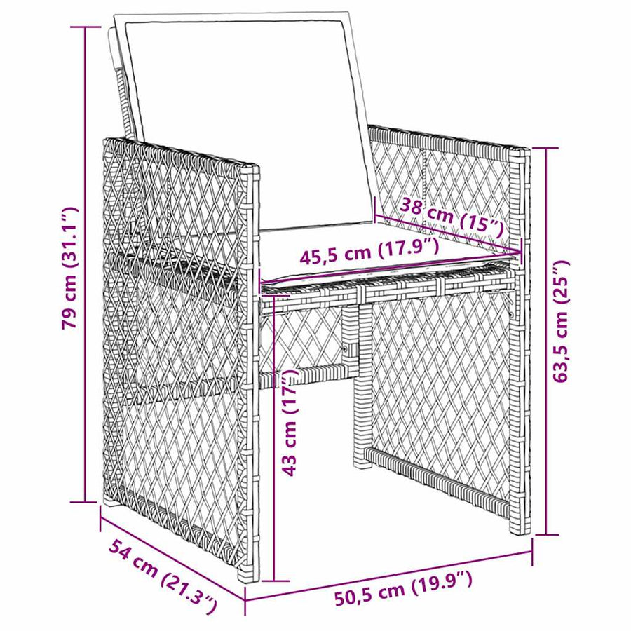 Garden Dining Set 5 pcs Light Grey Poly Rattan