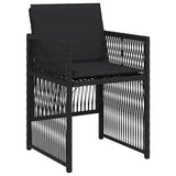 Garden Dining Set 5 pcs Black Powder-Coated Steel - Rear View