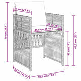 Garden Dining Set 5 pcs Black Powder-Coated Steel - Extra Image