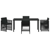 Garden Dining Set 5 pcs Black Powder-Coated Steel - Close-Up Angle