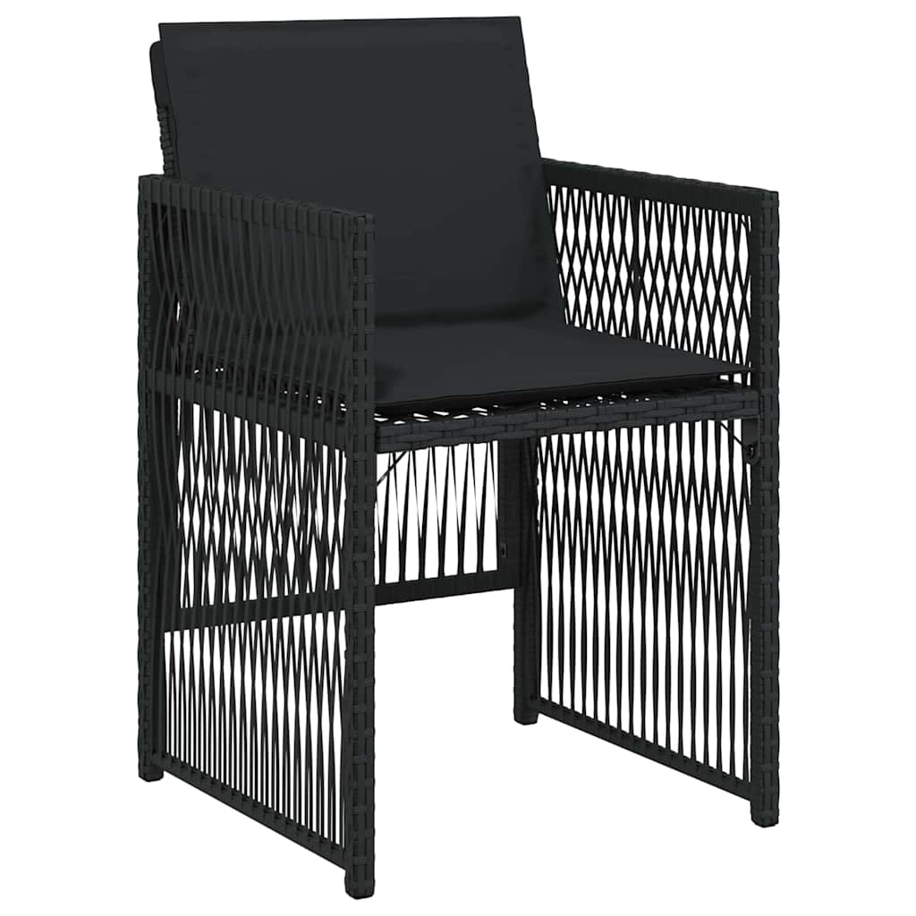Garden Dining Set 9 pcs Black Powder-Coated Steel