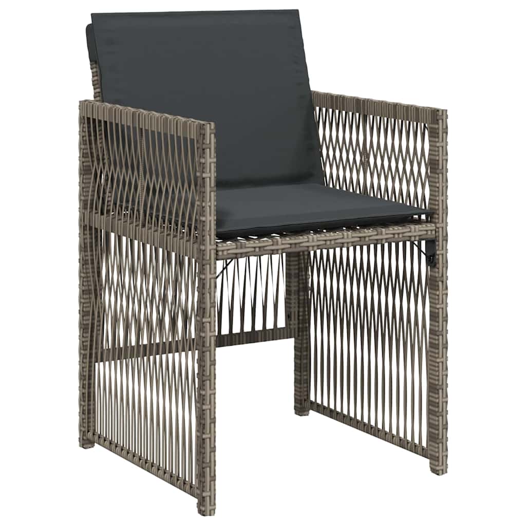 Garden Dining Set 9 pcs Grey Powder-Coated Steel