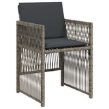 Garden Dining Set 9 pcs Grey Powder-Coated Steel