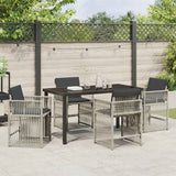 Garden Dining Set 5 pcs Light Grey Powder-Coated Steel - Top-Down View