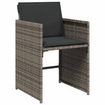Garden Dining Set 5 pcs Grey Poly Rattan