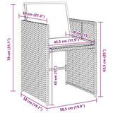 Garden Dining Set 5 pcs Beige Poly Rattan - Extra Image