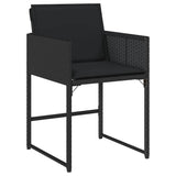 Garden Dining Set 9 pcs Black Poly Rattan