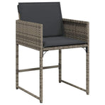Garden Dining Set 5 pcs Grey Poly Rattan