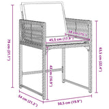 Garden Dining Set 9 pcs Beige Poly Rattan - Extra Image