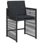 Garden Dining Set 5 pcs Black Poly Rattan