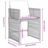 Garden Dining Set 9 pcs Black Poly Rattan - Extra Image