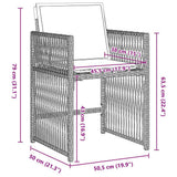 Garden Dining Set 9 pcs Light Grey Poly Rattan - Extra Image