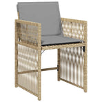 Garden Dining Set 5 pcs Beige Poly Rattan