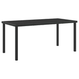 Garden Dining Set with Cushion 5 pcs Black Rattan